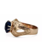 Sapphire Original Vintage 14K Rose Gold Ring Vintage vrc135r